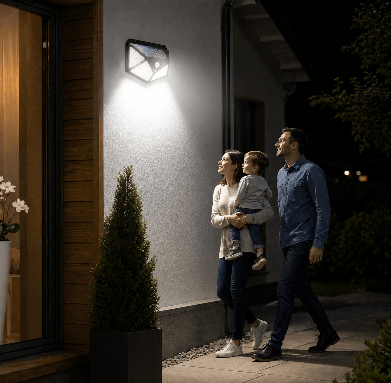 100 LED Solar Wall Light - GenZsolar