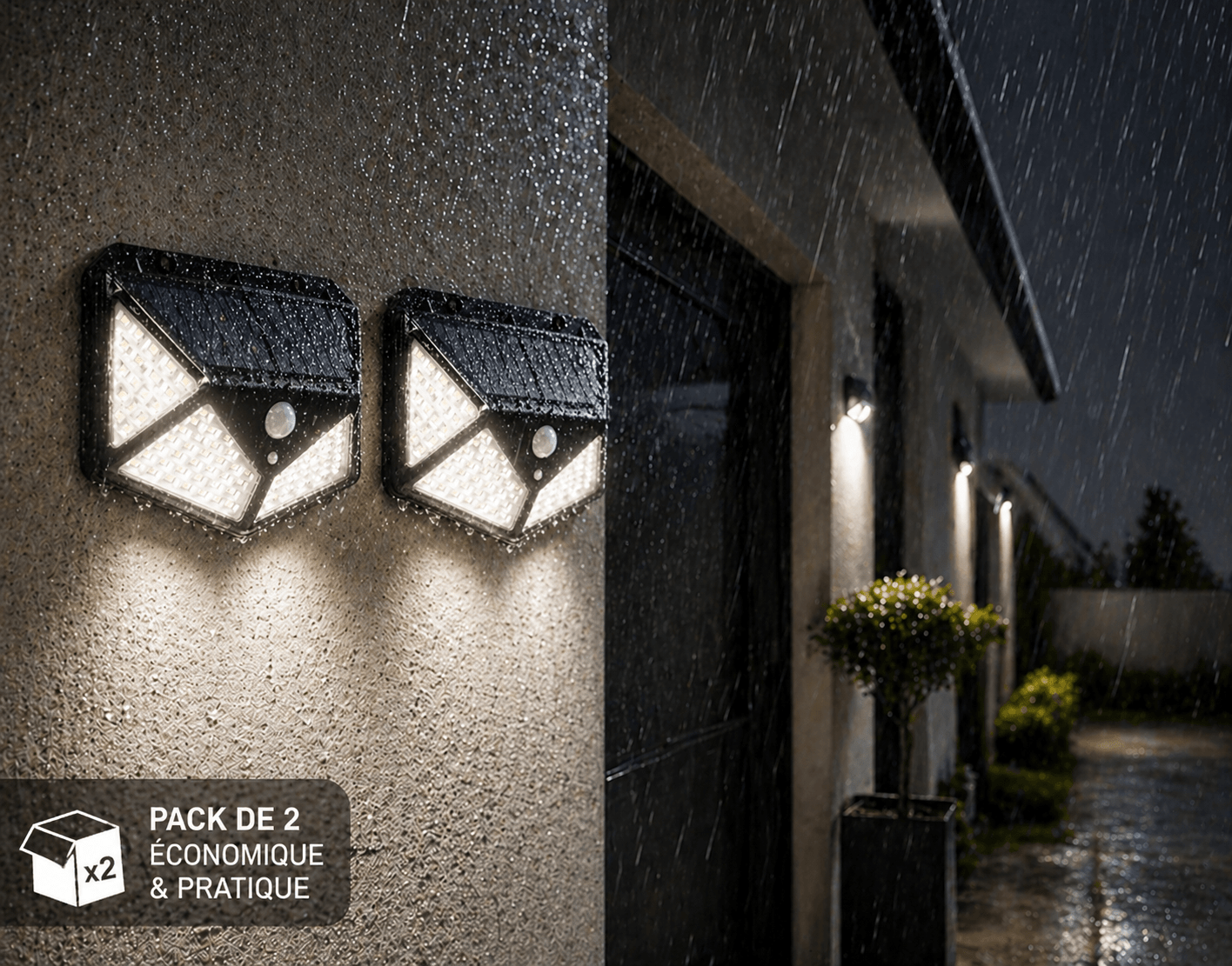 100 LED Solar Wall Light - GenZsolar