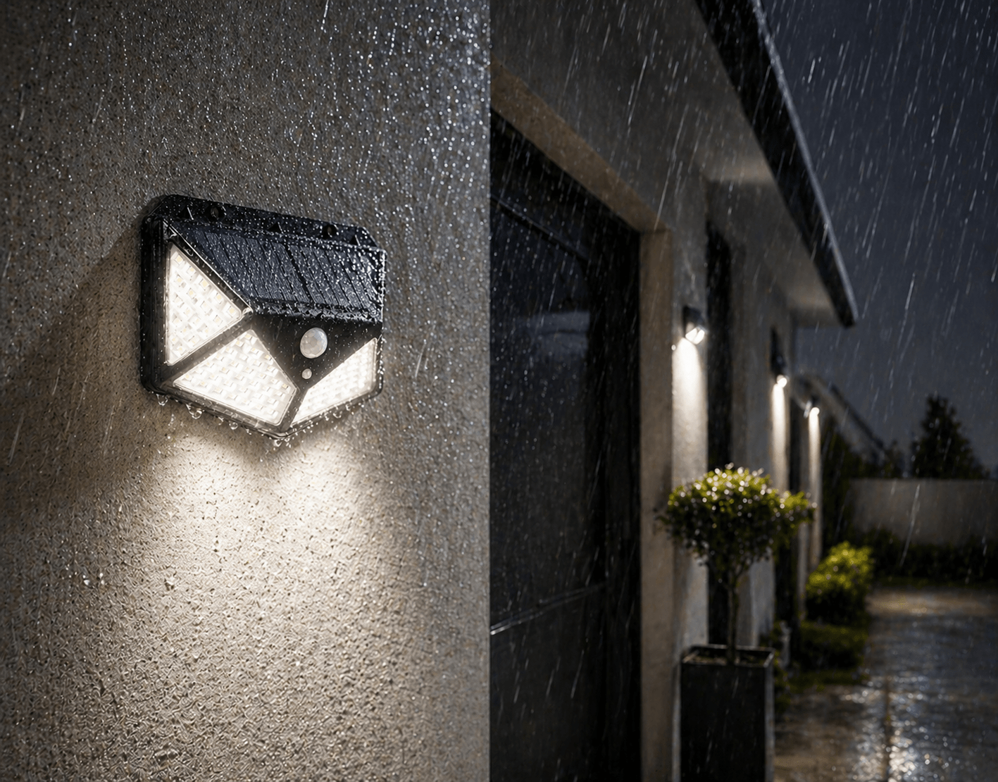 100 LED Solar Wall Light - GenZsolar