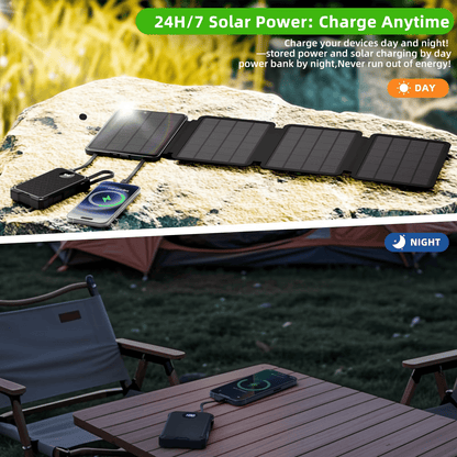 Portable Solar Power Bank with Foldable Panels - GenZsolar