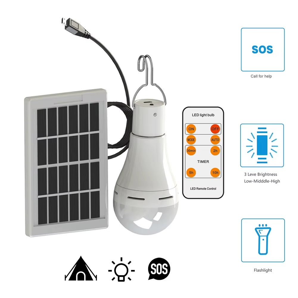 Rechargeable Solar Lamp for Home and panel - GenZsolar