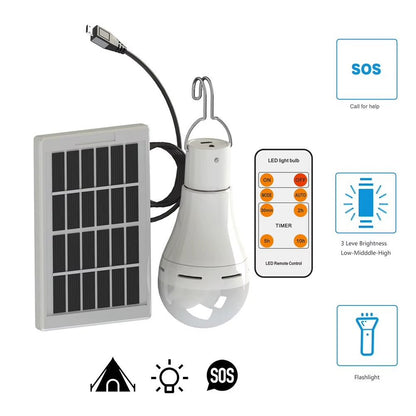 Rechargeable Solar Lamp for Home and panel - GenZsolar